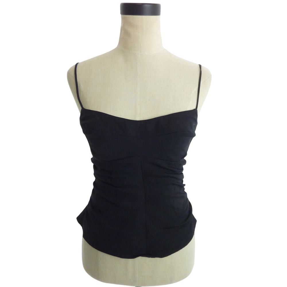KOOKAI Womens Tank Top Size 36 Ink Blue Opal Cinch Top Cami
